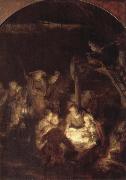 REMBRANDT Harmenszoon van Rijn, The Adoration of the Shepherds